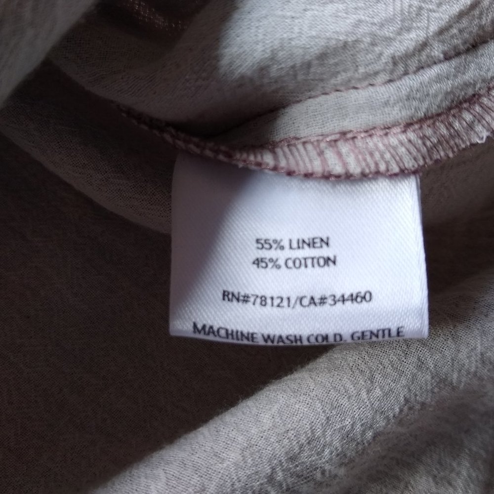 Eileen Fisher Linen Cotton Blend Tie Front Jacket - Picture 7 of 7